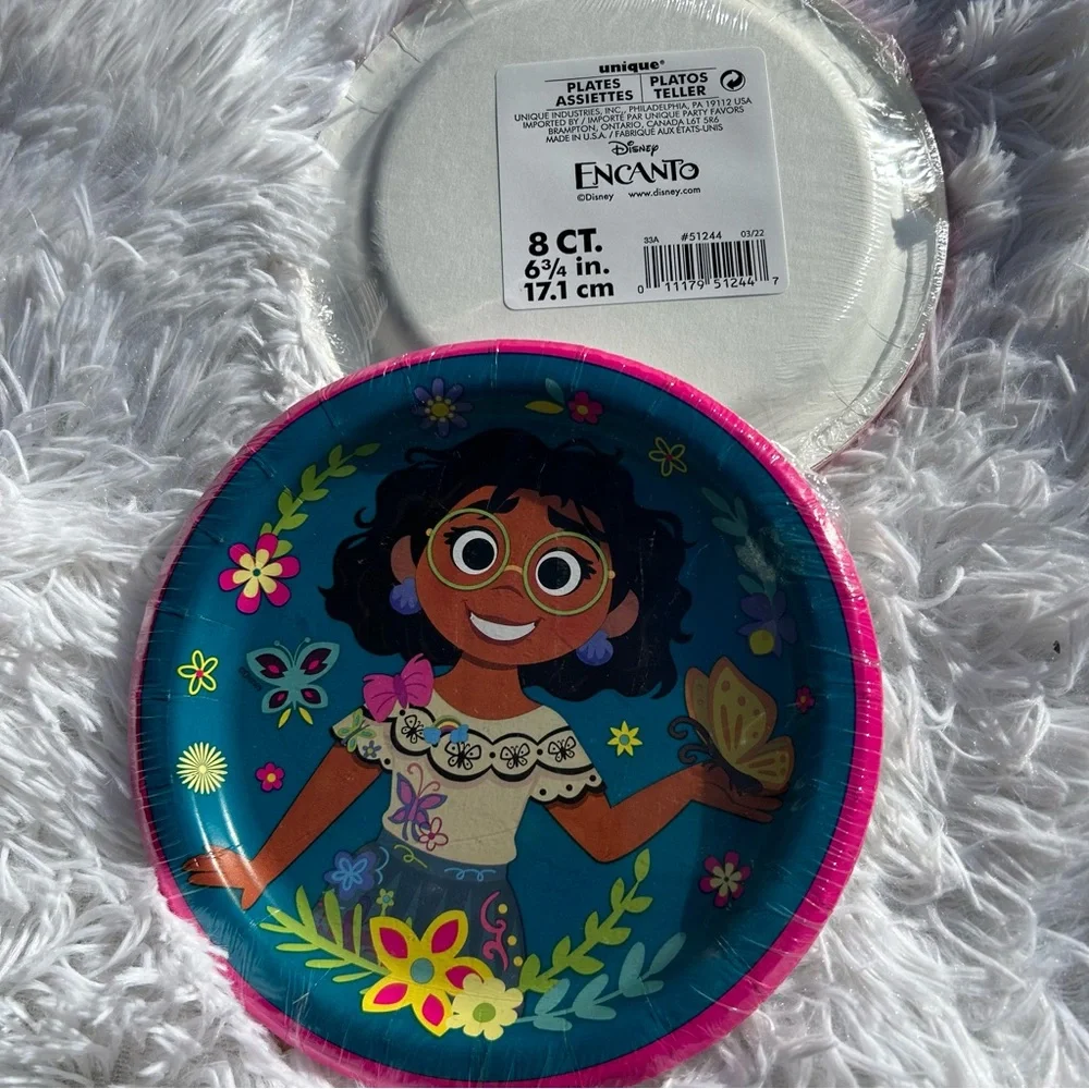 🩶5/$30 Disney’s Encanto Cake Snack Small Party Plates Set of Two 8 Pack NEW